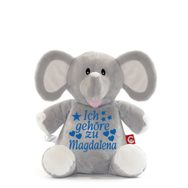 Plüschtier Elefant bestickt mit Namen